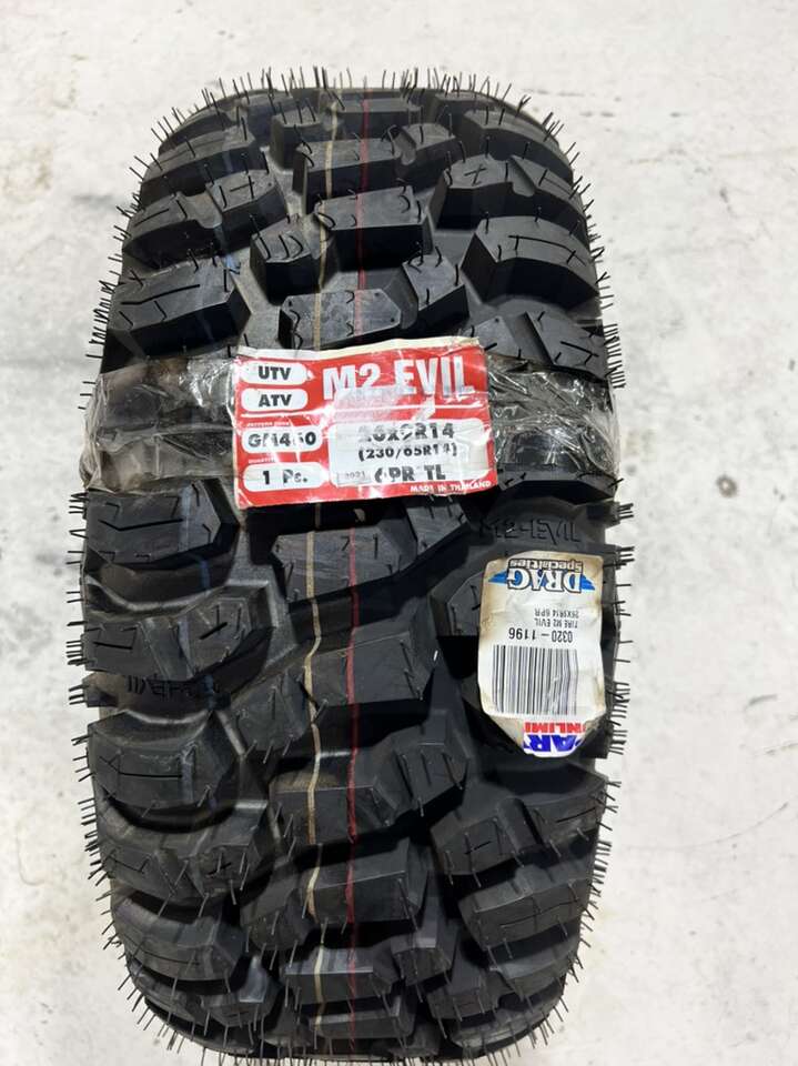 1 - AMS M2 Evil Tire (New) 26X9R-14 or 230/65R14