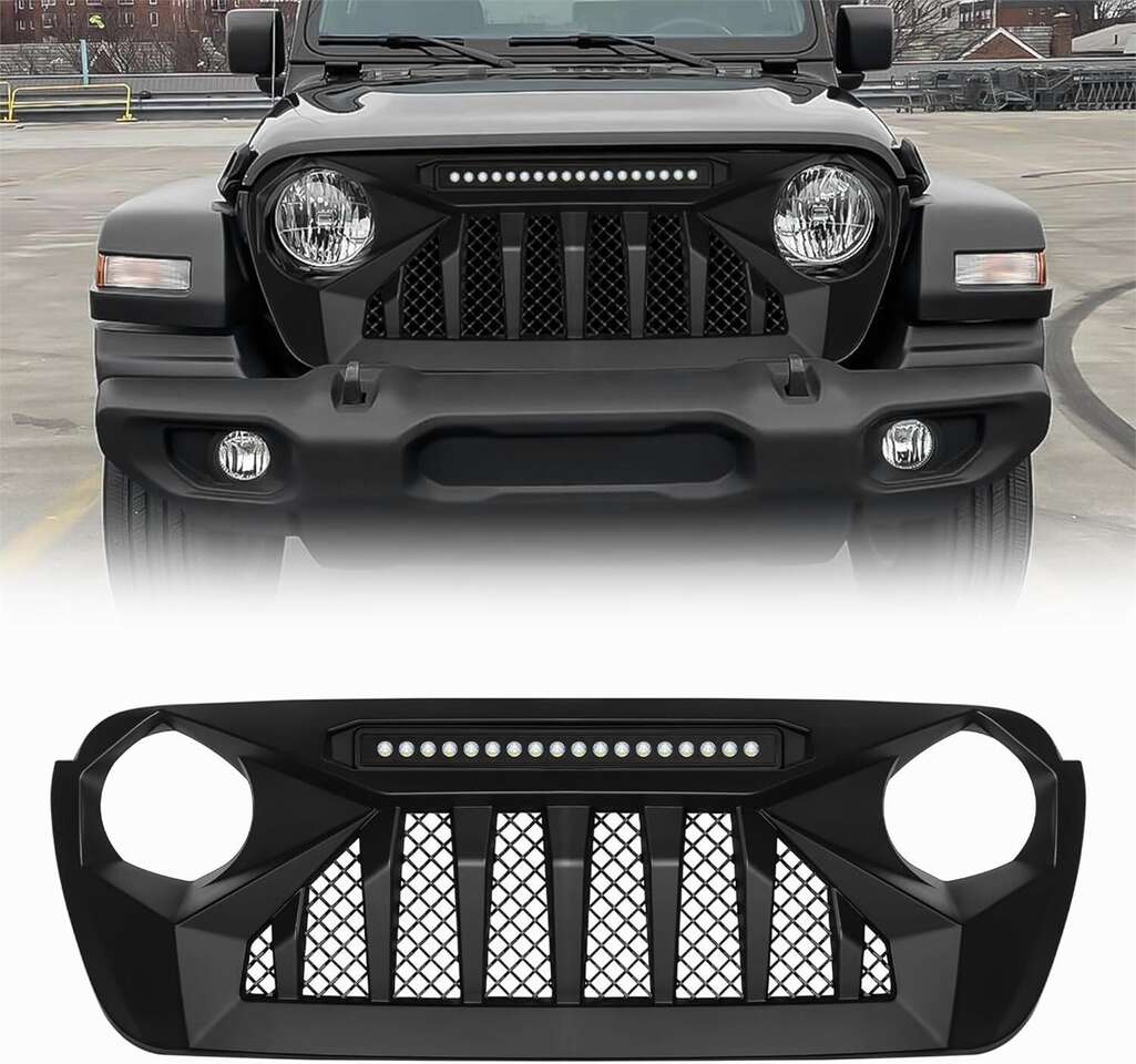 New - Front Grill for 2018-22 Jeep Wrangler JL, Gladiator