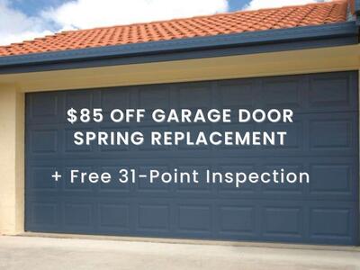 Save $85 on Garage Door Spring Repair + Free Inspection!