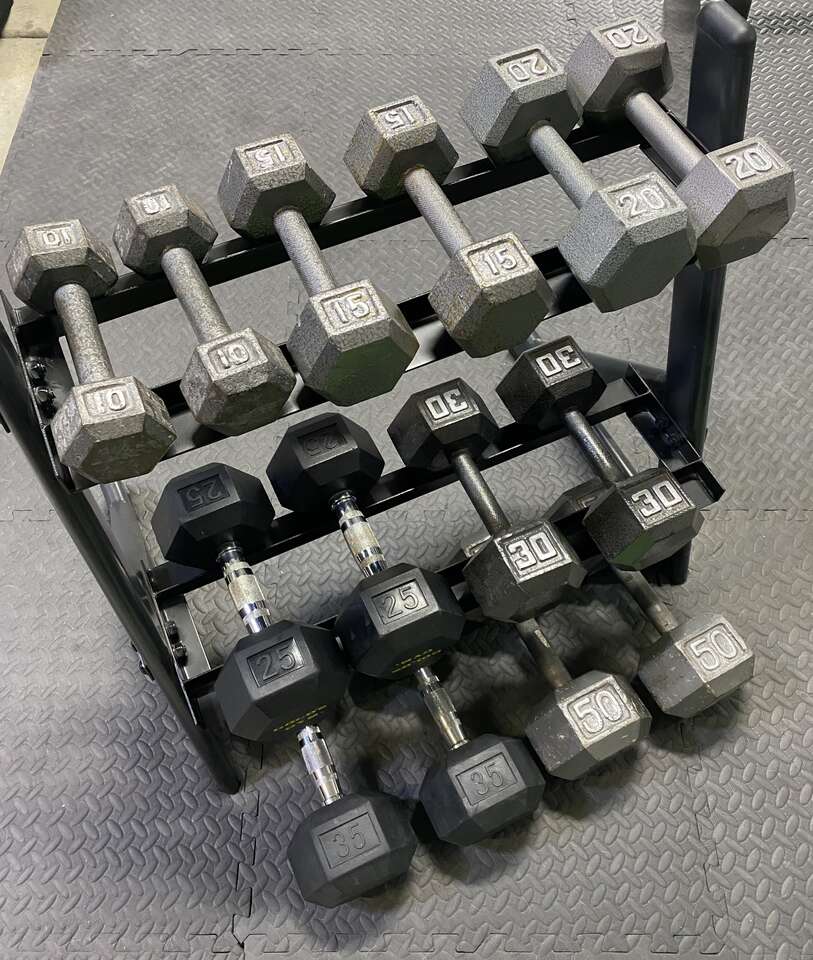 Dumbbell Free Weights + Rack Fitness Equipment
