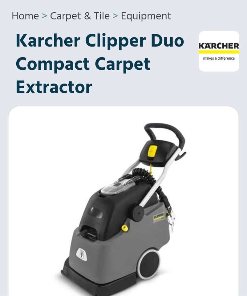 Karcher Clipper Duo Carpet Cleaner Extractor