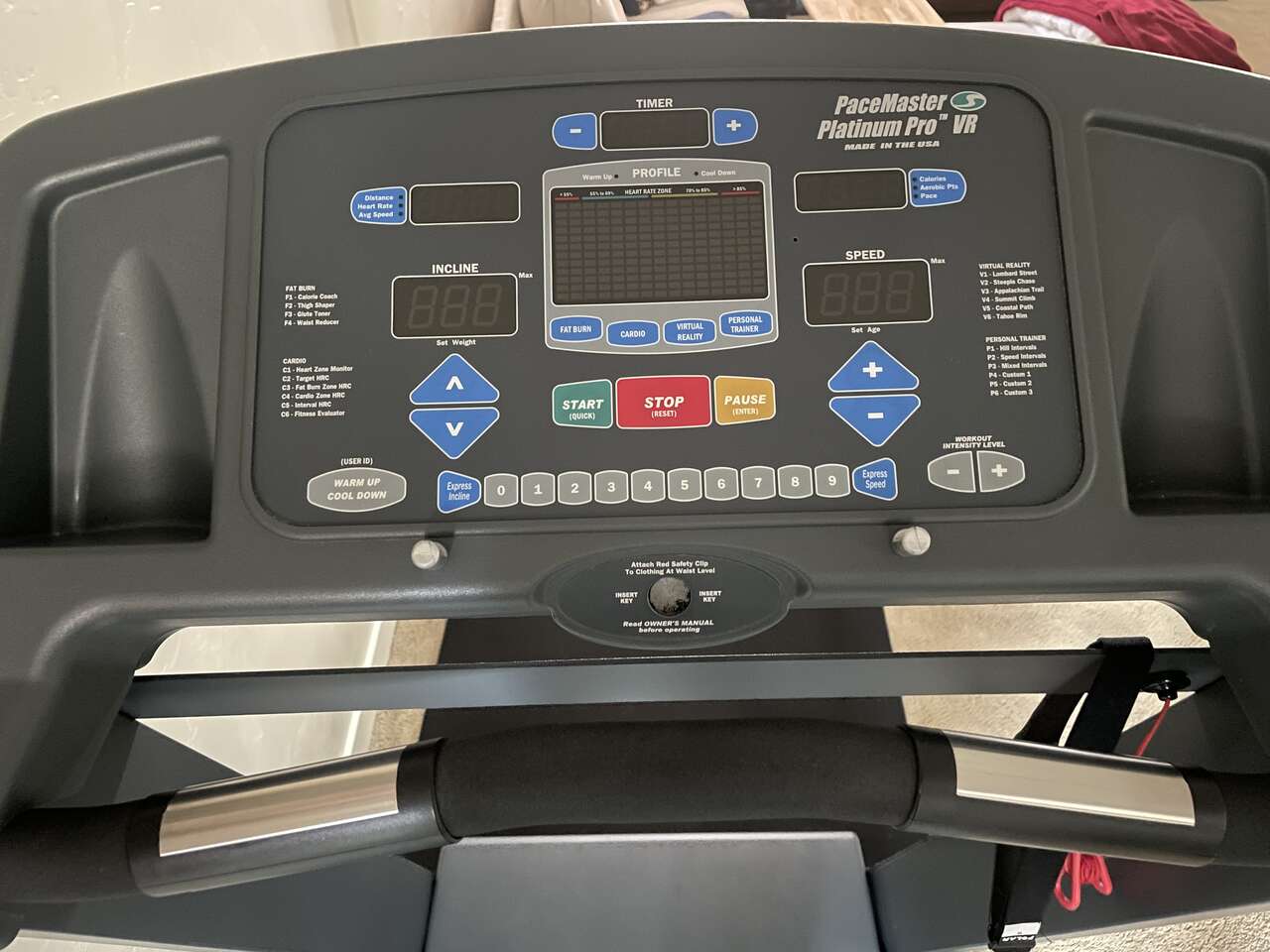 PaceMaster Platinum Pro VR Treadmill