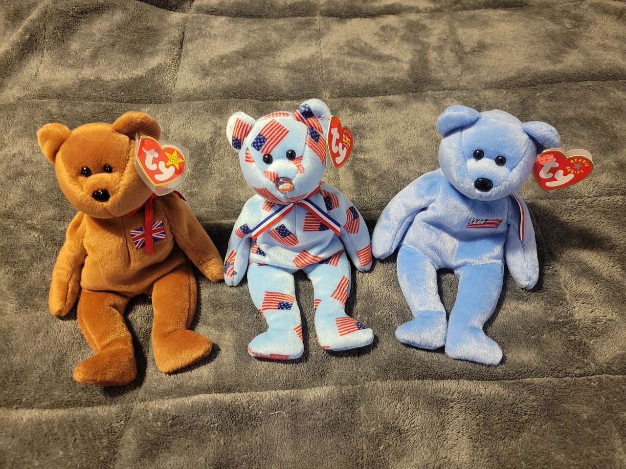 Beanie baby babies Britannia, Union, America