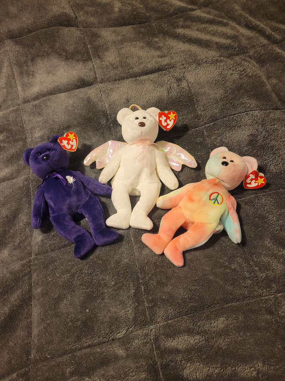 BEANIE BABY BABIES Princess, Halo, Peace