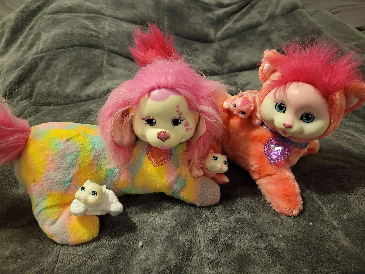 Kitty and puppy surprise, Kiki, and Tia-tie