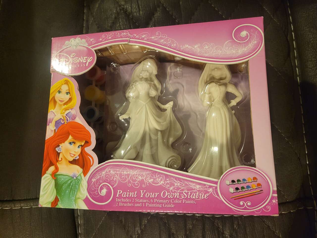 Disney princess, paint your own statues Rapunzel, Little Mermaid Ariel