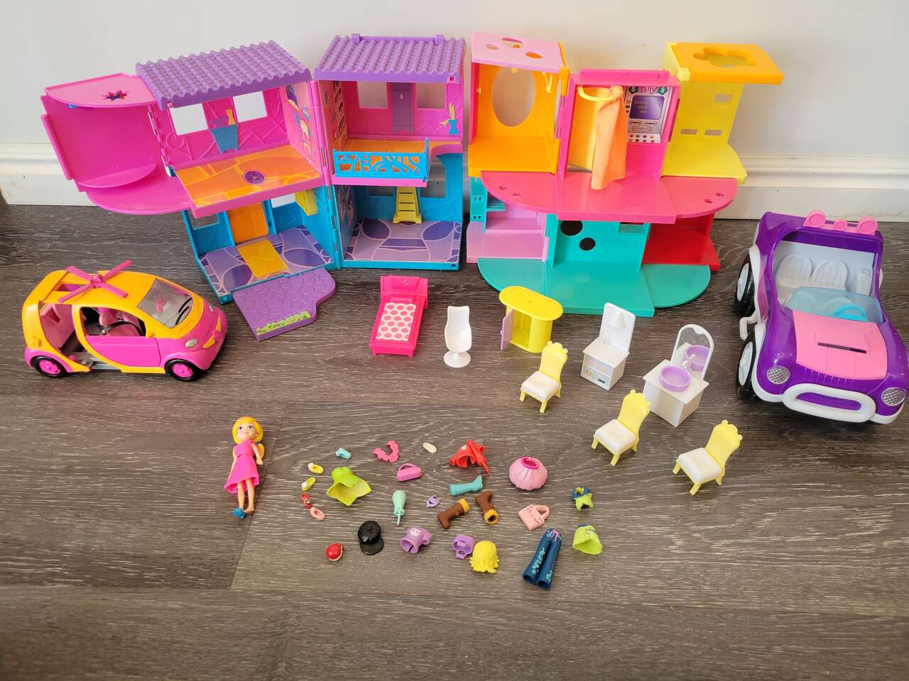 Polley pocket hotels furniture cars helicopter clothes accessories