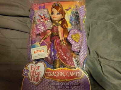 Holly O'Hair Ever After High Barbie Doll Dragon Games, Daughter of Rapunzel New Sealed in box