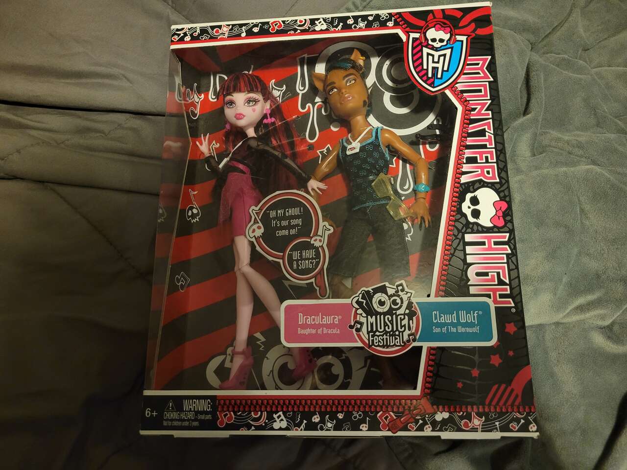 Monster High Music Festival Barbie doll SET NEW IN BOX Clawd Wolf- Son of the WereWolf  And  Draculaura- Daughter of Dracula