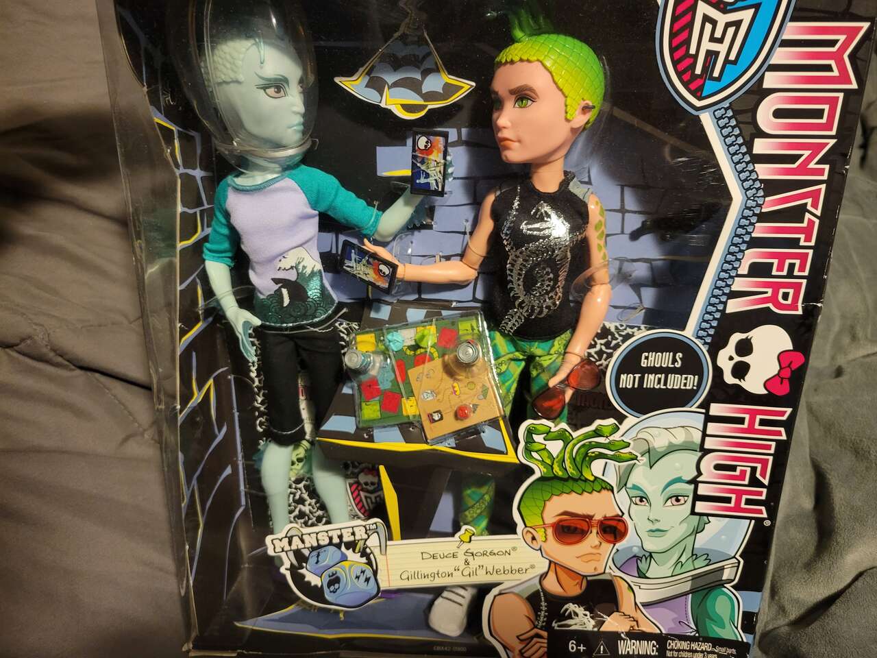 Monster High Barbie Dolls 2 pack, Mansters! Gil Webber & Deuce Gorgon NEW IN BOX