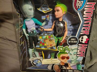 Monster High Barbie Dolls 2 pack, Mansters! Gil Webber & Deuce Gorgon NEW IN BOX