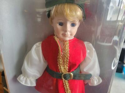 Vintage 12 inch porcelain Little Boy Doll Classic Collection EMRAD LTD CHATSWORTH CA