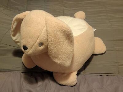 Toddler Child Plush Animal Chair, Light Brown Rabbit Long Ears, Soft Fur