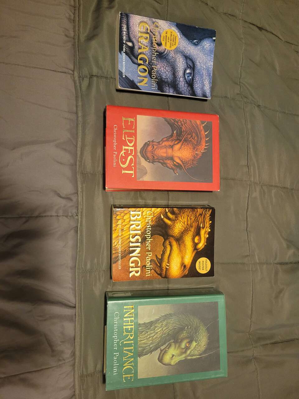 Inheritance Cycle 4 Book Set: Eragon, Eldest, Brisingr, Inheritance by Christopher Paolini HARDBACK & PAPERBACK COVERs