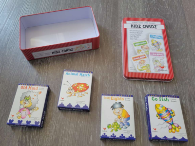 Kidz Cardz 4 Card Games: Animal Match, Crazy Eights, Old Maid, Go Fish