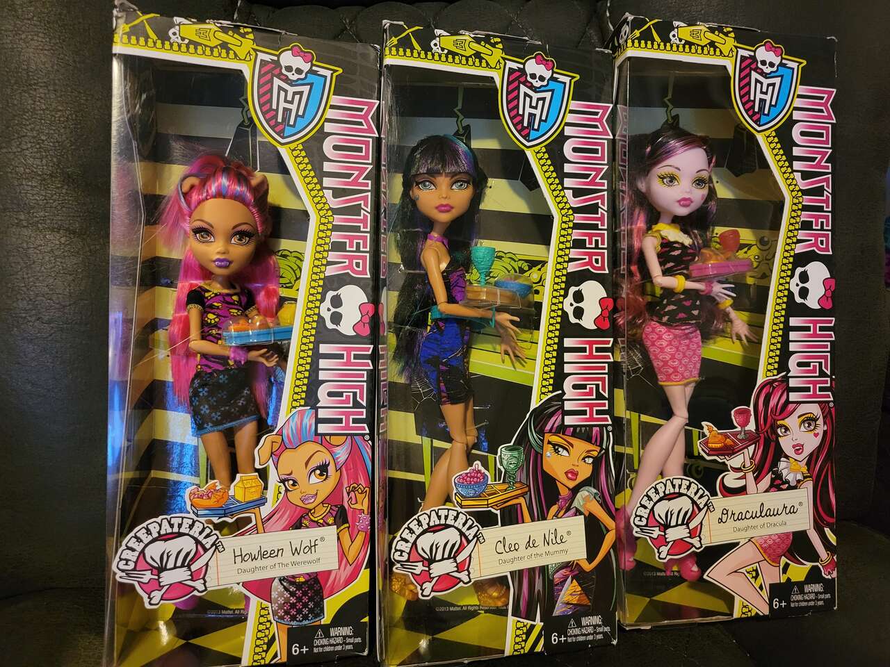 Monster High Creepateria Barbie Dolls Draculaura, Cleo De Nile, Howleen Wolf