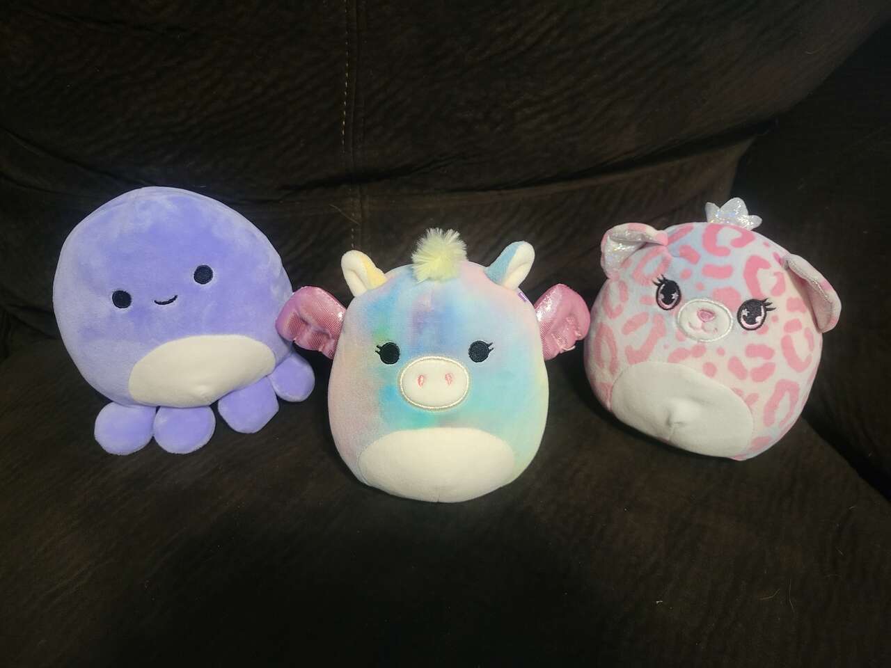 Mini Squishmallows, by KellyToys Violet Octopus, Brandi Pink Queen Cheetah, Jaime Pegasus soft stuffed plush Animals