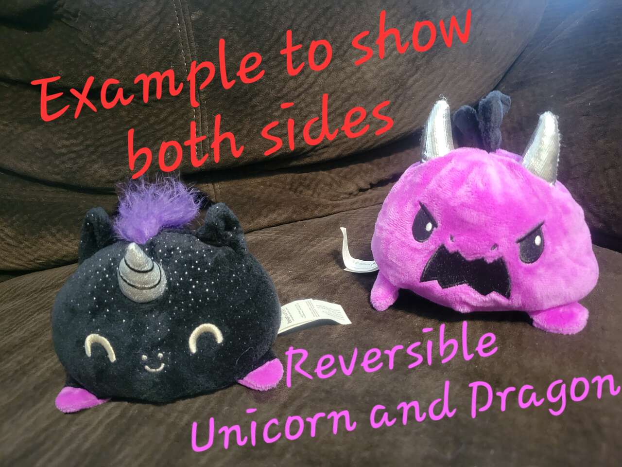 Teeturtle, A Reversible Purple Dragon (Reverts into) black Unicorn