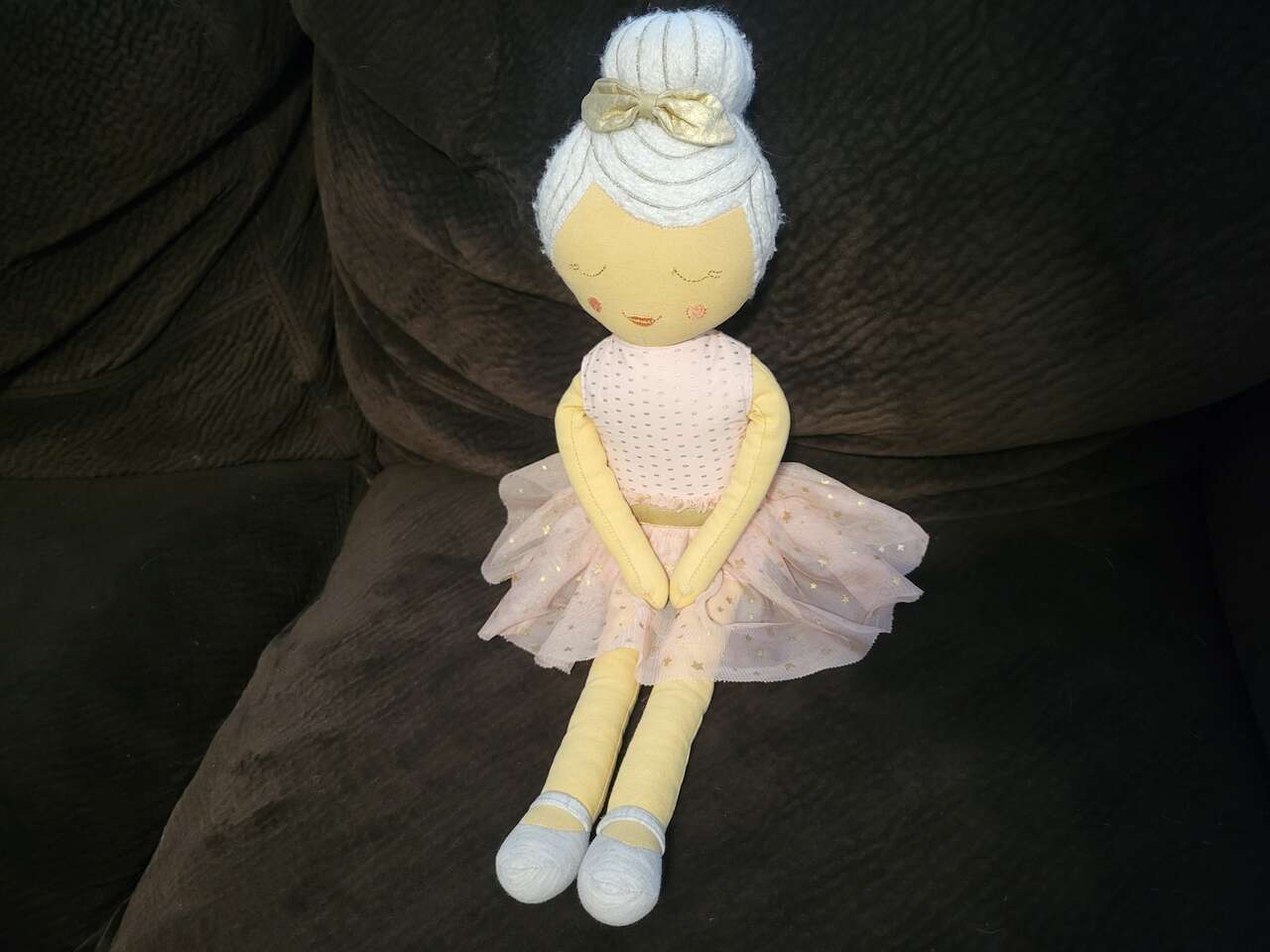 Princess Ballerina Dress Kids Throw pillow Pink- fort plush Doll 21"