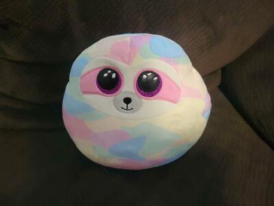 Cooper the sloth TY Squish-a-boo 8" pillow Soft plush stuffed animal