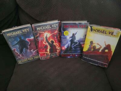 Hardcover Books by Richard Paul Evans Michael Vey: 2-Rise of the Elgen 4-Hunt for Jade Dragon 6-Fall of Hades 7-The Final Spark