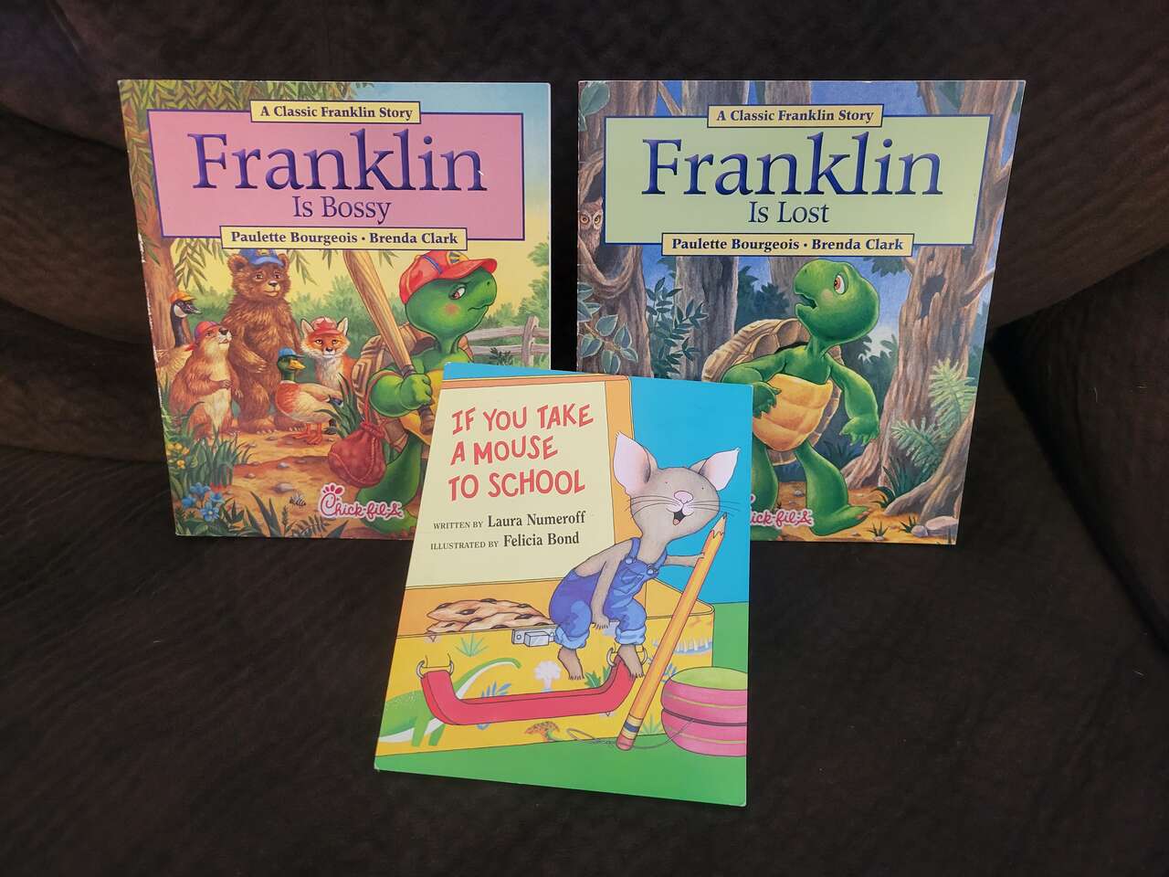 Classic Franklin story children's books  Franklin is lost Franklin is bossy, & If you take me to school