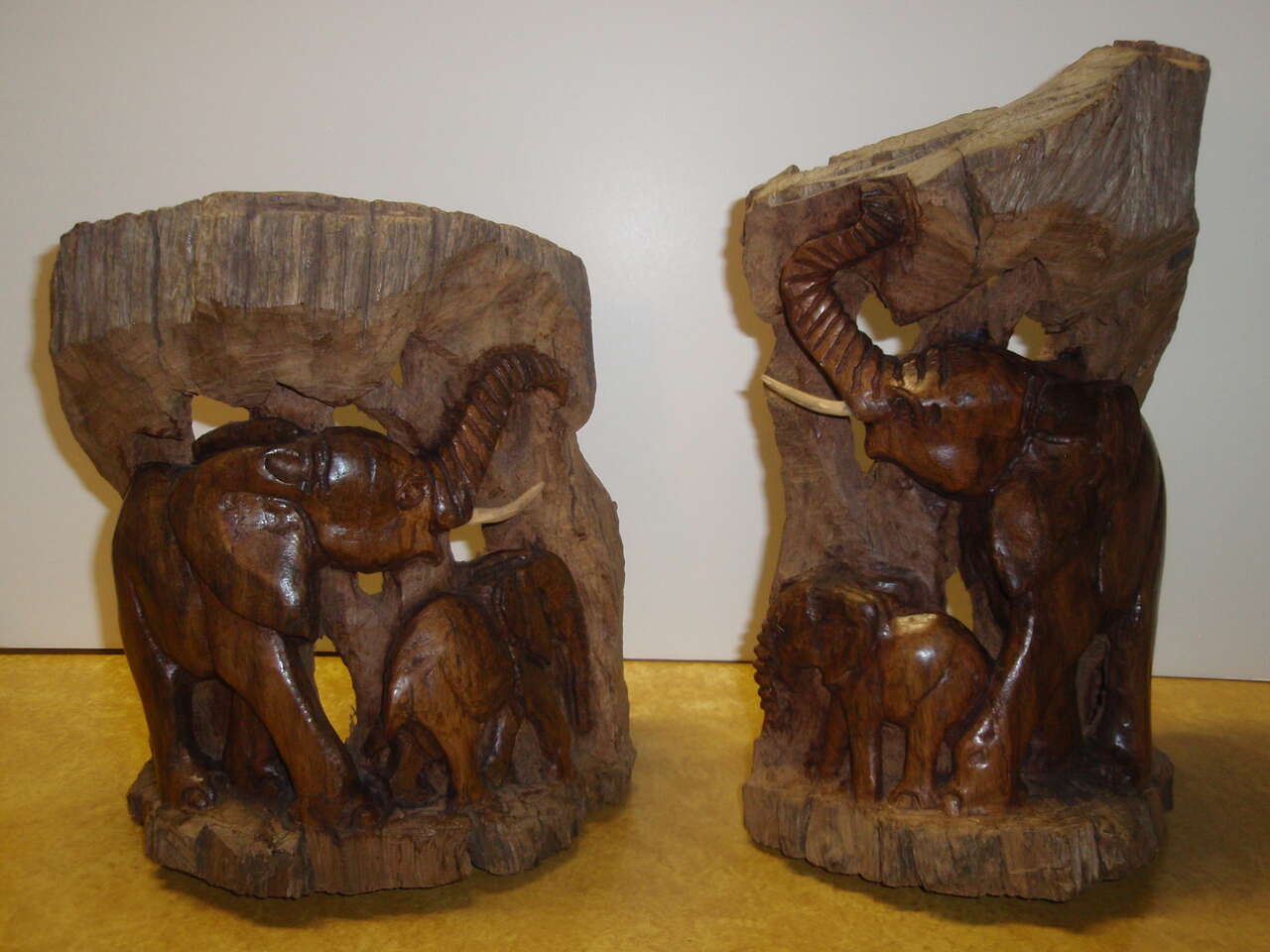 African elephant wood carvings, 1 of a kind