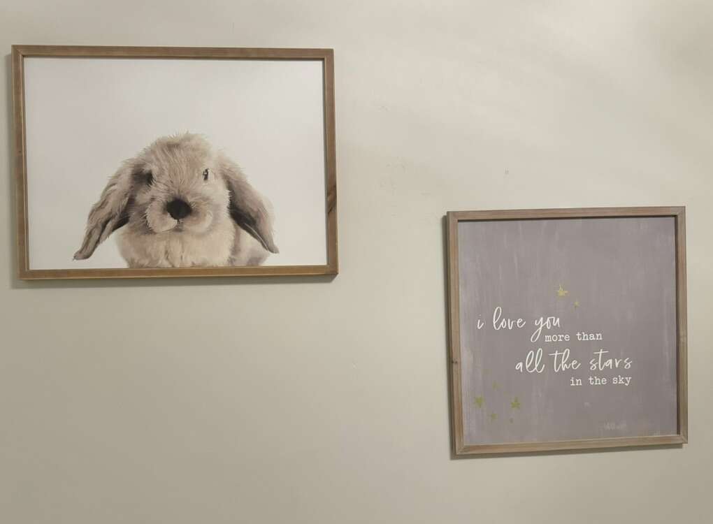 Nursery / Girls Room Artwork Wall Decor Bunny