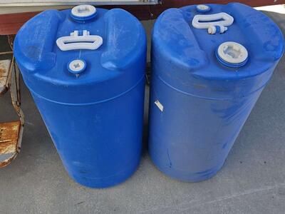 15 gal water barrels