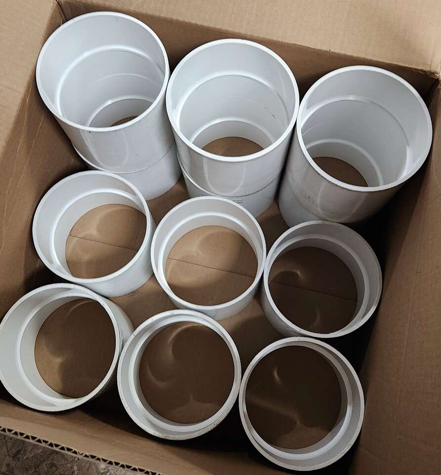 12 6 inch PVC couplings couplers hub x hub