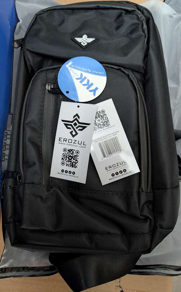 Erozul Equinox TSA Lockable Crossbody Sling Bag Weather & Odor Resistant Black