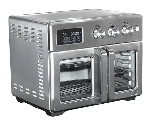bella PRO - 12-in-1 6-Slice Toaster Oven + 33-qt. Air Fryer with French Doors - Stainless Steel