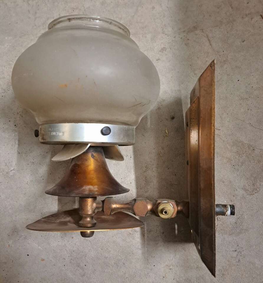 Vintage Butane Propane Wall Light Gas Lamp England