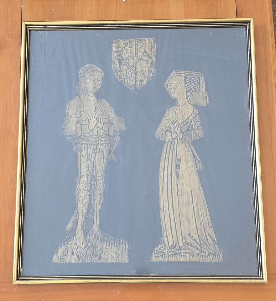 Antique Gold Print on Black Background