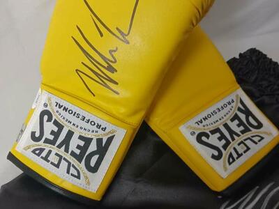 Mike Tyson autographed shorts and gloves $ is OBO.