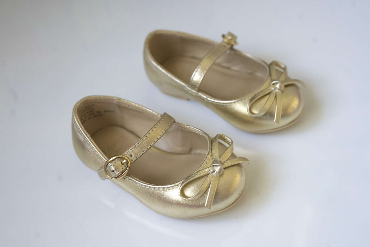 Metallic Bow Ballet Flat - 12M