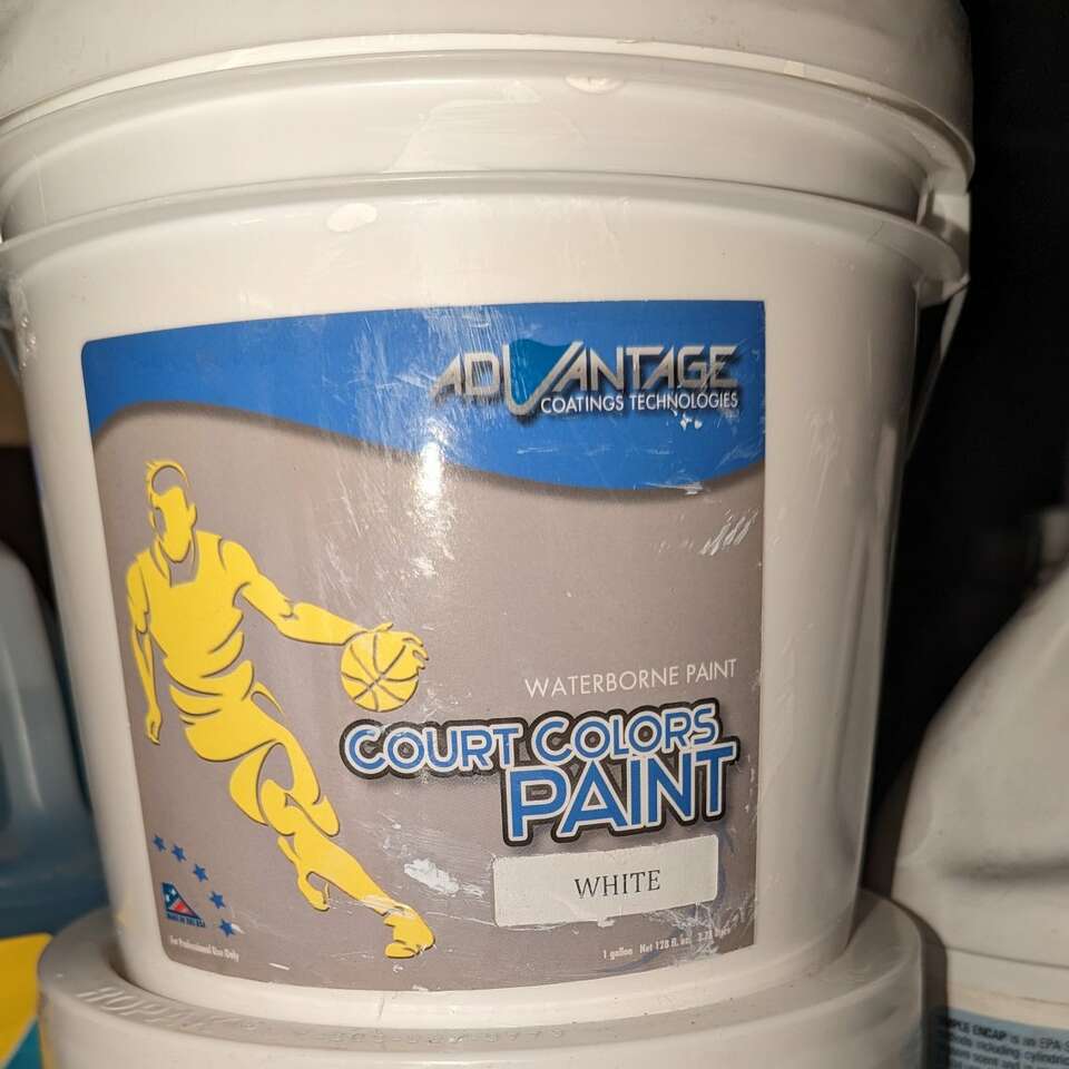 ACT Court Colors Waterborne Paint. Gym Paint-White