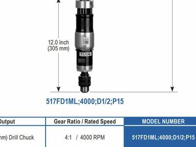 TopCat Air Drill Milwaukee 1/2 in. Chuck 4000 RPM