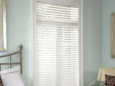 Lumino 2 inch Faux Wood Cordless Blind 42x60 White