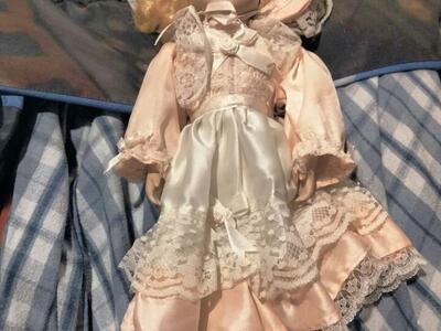 blonde porcelain doll