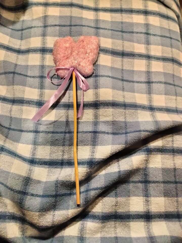 Pink Butterfly Wand/Pick