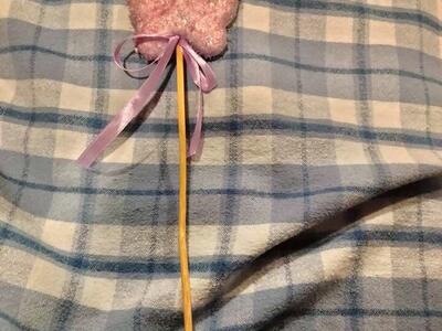 Pink Butterfly Wand/Pick