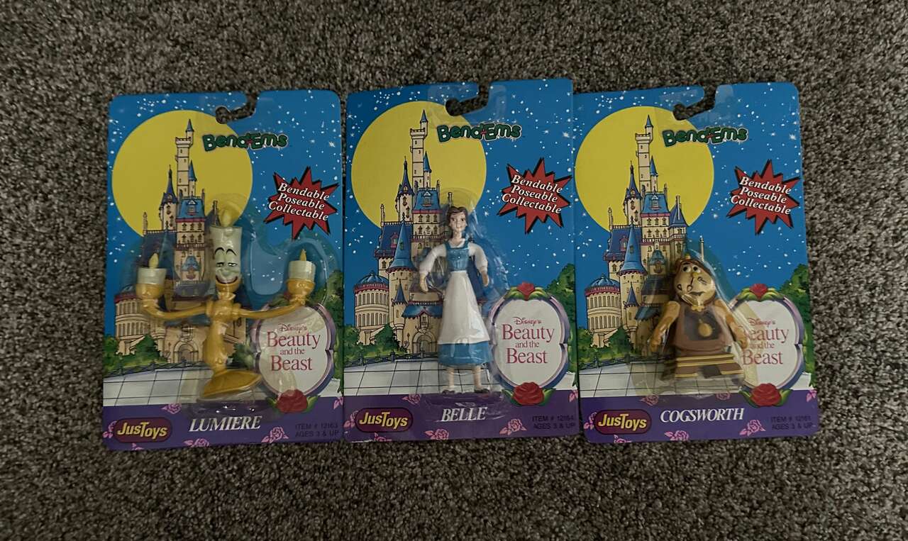 Disney's 1992 Beauty and the Beast Just Toys Bendems.