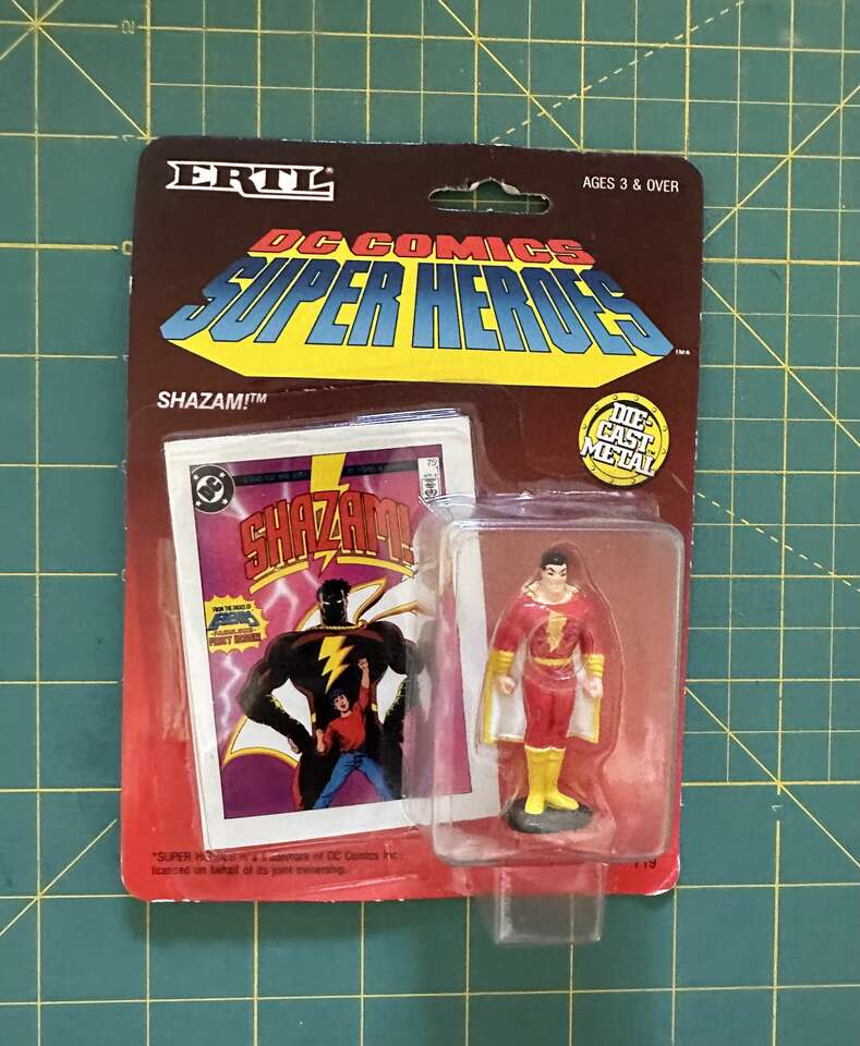 DC Comics 1990 Shazam Super Heroes Die Cast Metal Figure.
