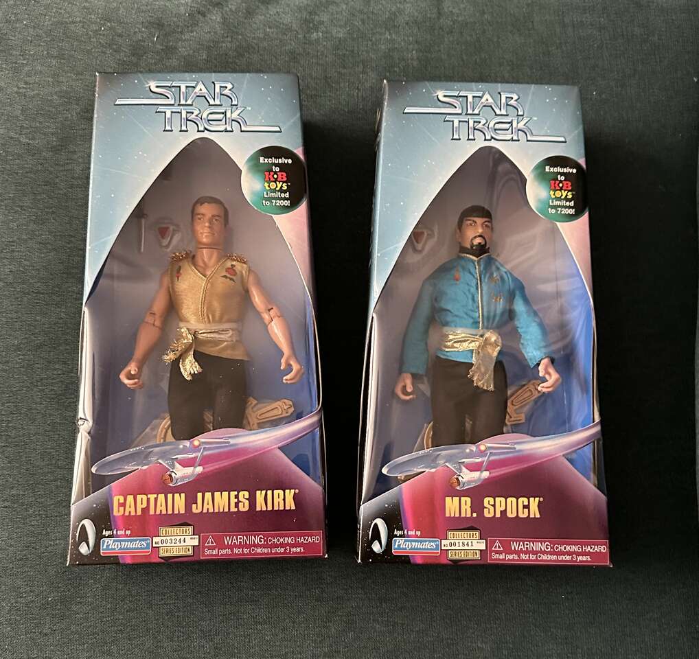 Star Trek Original Series KB Toys Exclusive Captain Kirk and Spock 9 Inch Action Figures.
