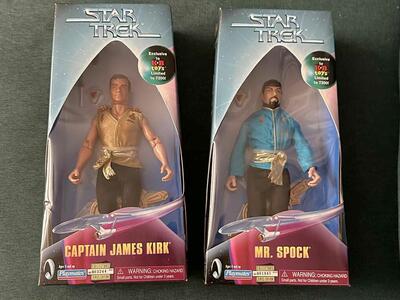 Star Trek Original Series KB Toys Exclusive Captain Kirk and Spock 9 Inch Action Figures.