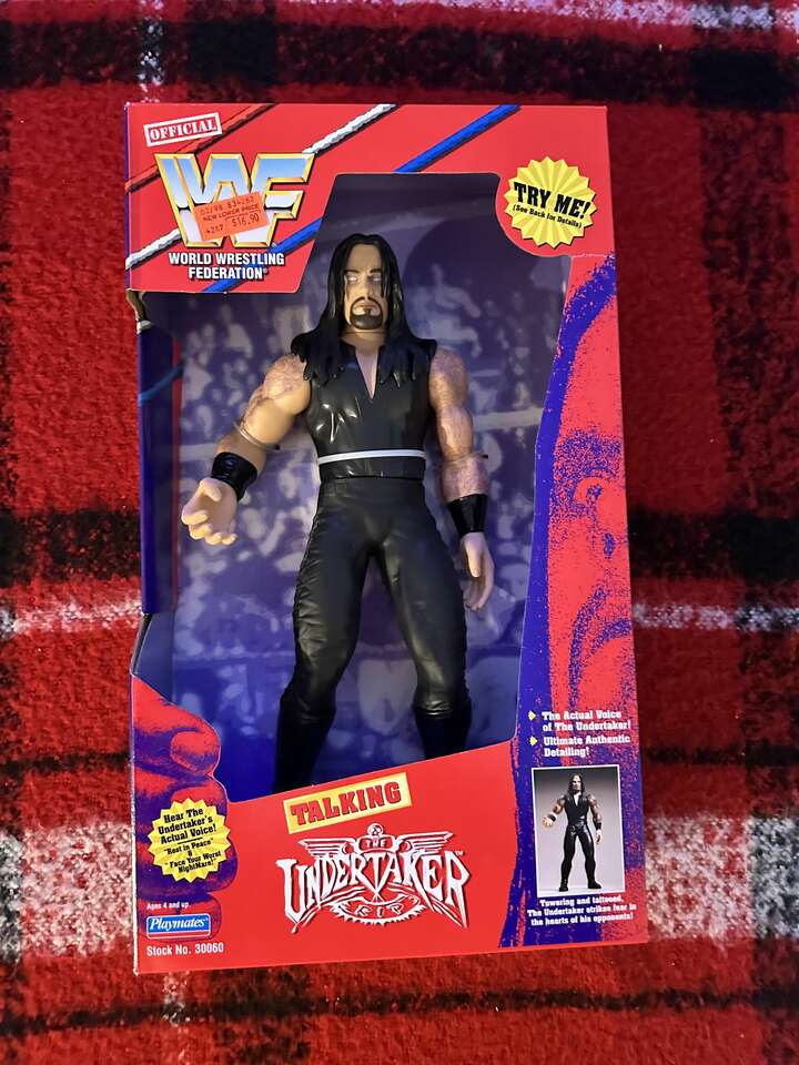 WWF 16 Inch Talking Undertaker Figure.