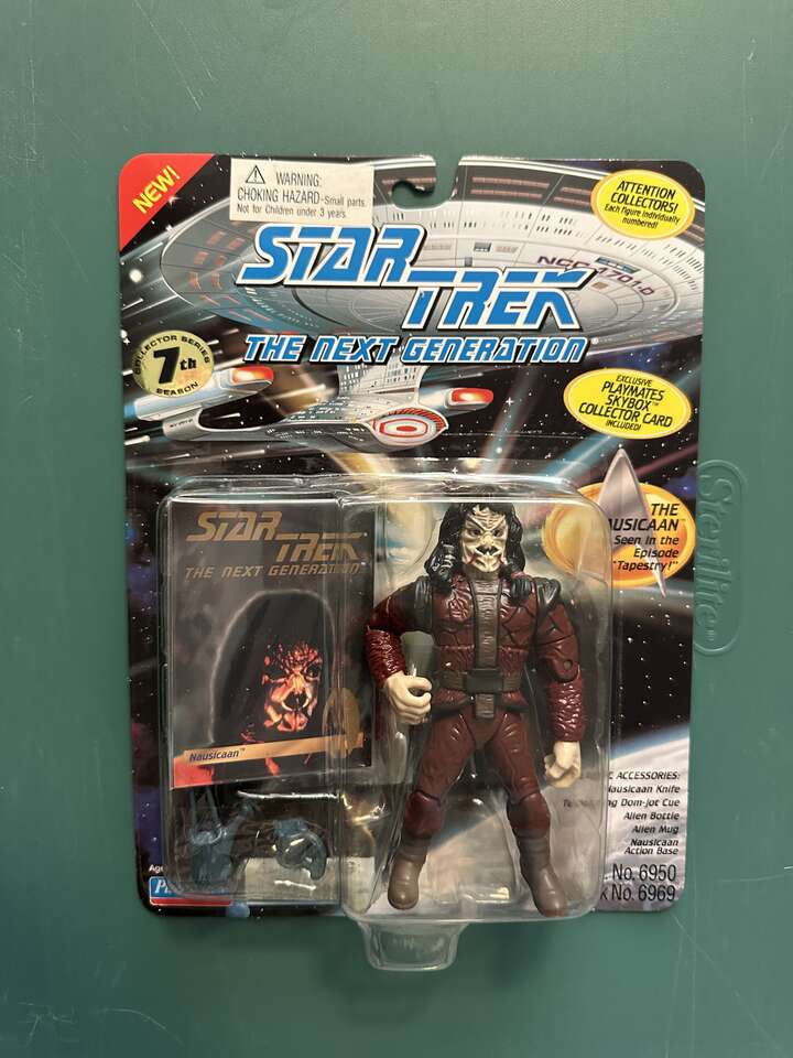 Star Trek the Next Generation 1994 7th Season The Nausicaan Action Figure as Seen in the Tapestry Episode.