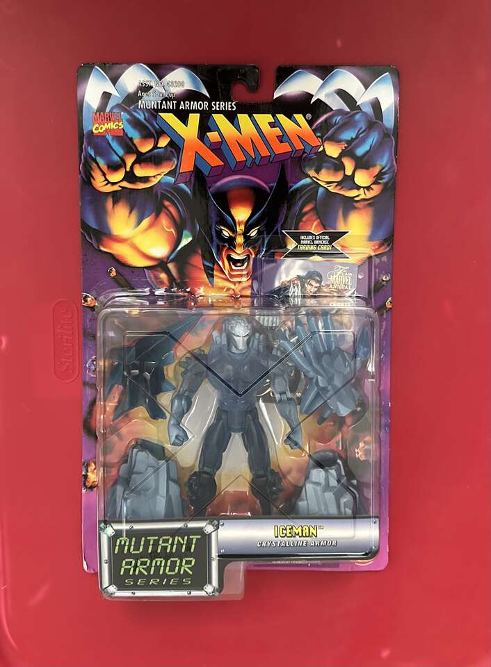 X-Men 1996 Iceman Mutant Armor Series Action Figure.