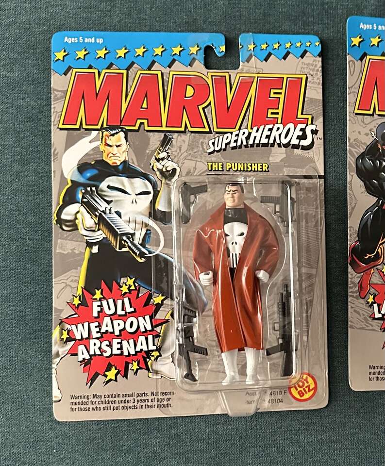 Marvel Super Heroes 1994 Punisher Action Figures by Toy Biz.